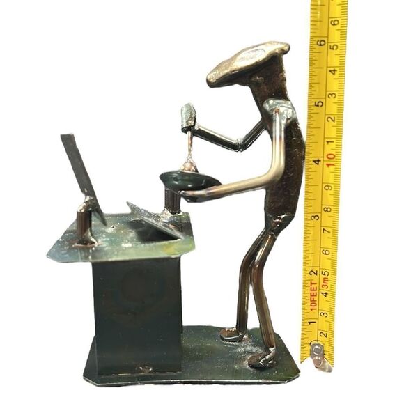 Roland Metal Art Railroad Spike Sculpture Cooking Show Influencer Career - Picture 10 of 10